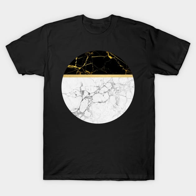 Marble and Gold T-Shirt by Vin Zzep